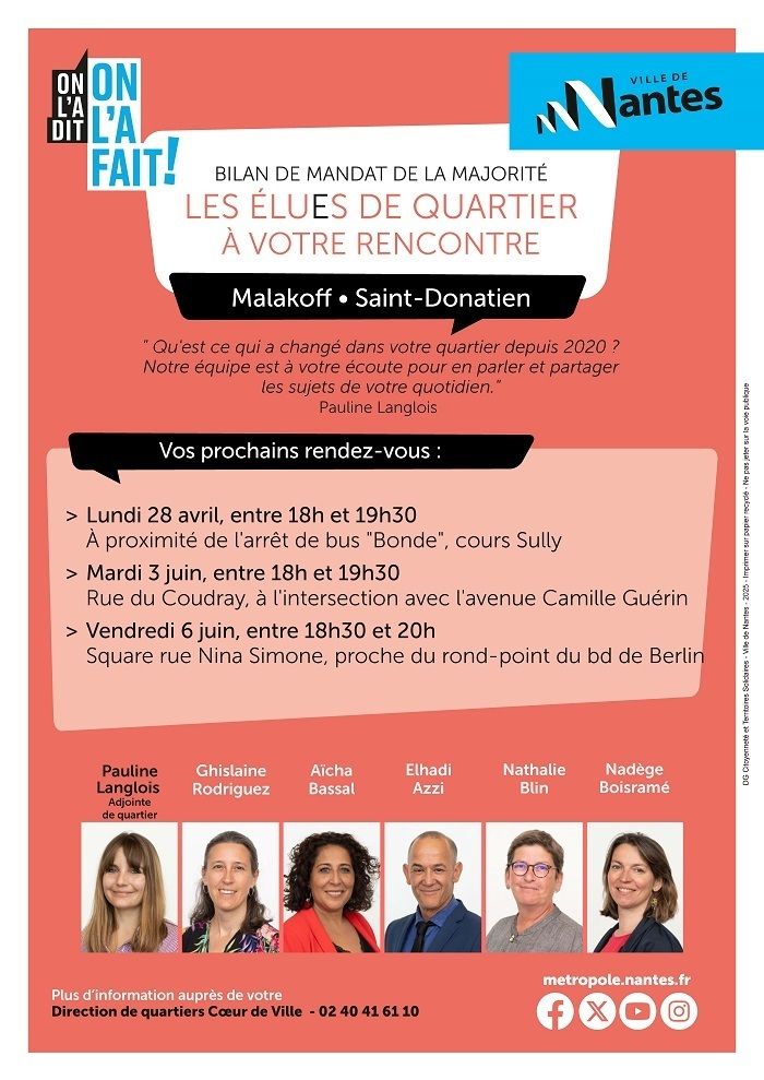 Les élues et élus de quartier à votre rencontre