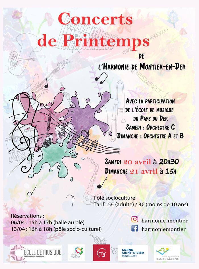 Concerts de printemps de l'harmonie de Montier en Der - Edition 2024