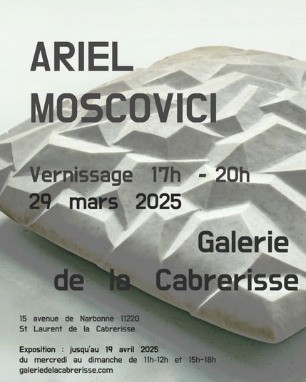Expo de sculpture et dessin d'Ariel Moscovici