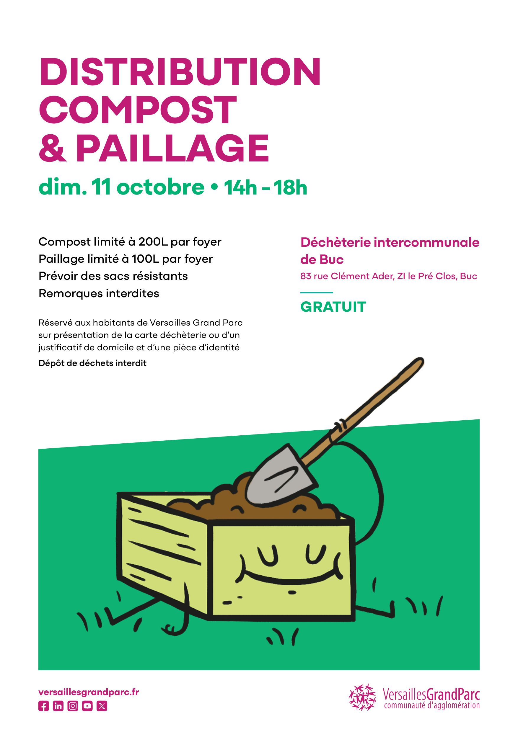 Distribution de compost et paillage le 11 octobre 2026