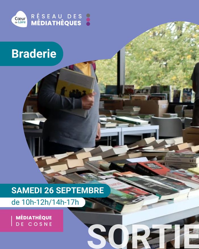 Braderie à la médiathèque de Cosne