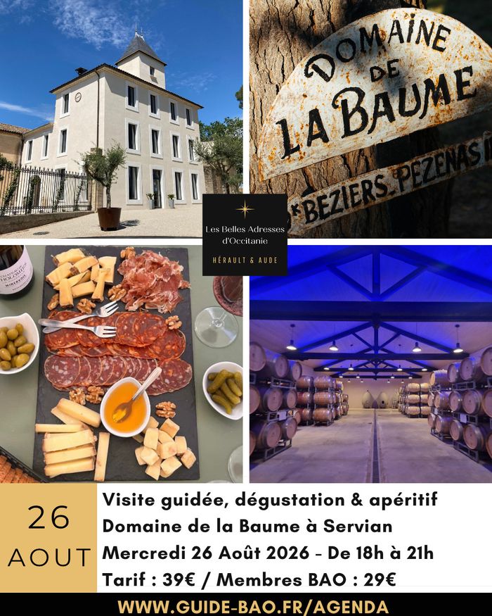 Fin de journée d'été au Domaine de la Baume à Servian