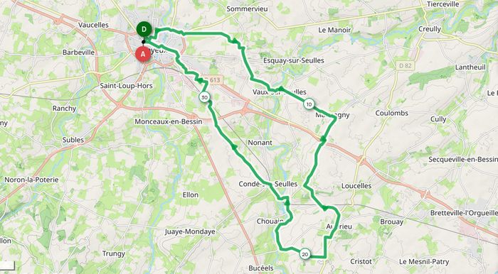 Balade à vélo au départ de Bayeux