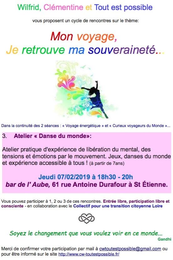 (atelier transition intérieure) DANSE DU MONDE