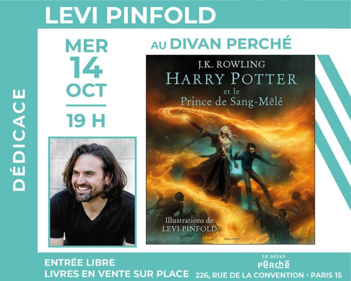 Artist Levi Pinfold signs the illustrated edition of “Harry Potter and the Half-Blood Prince”