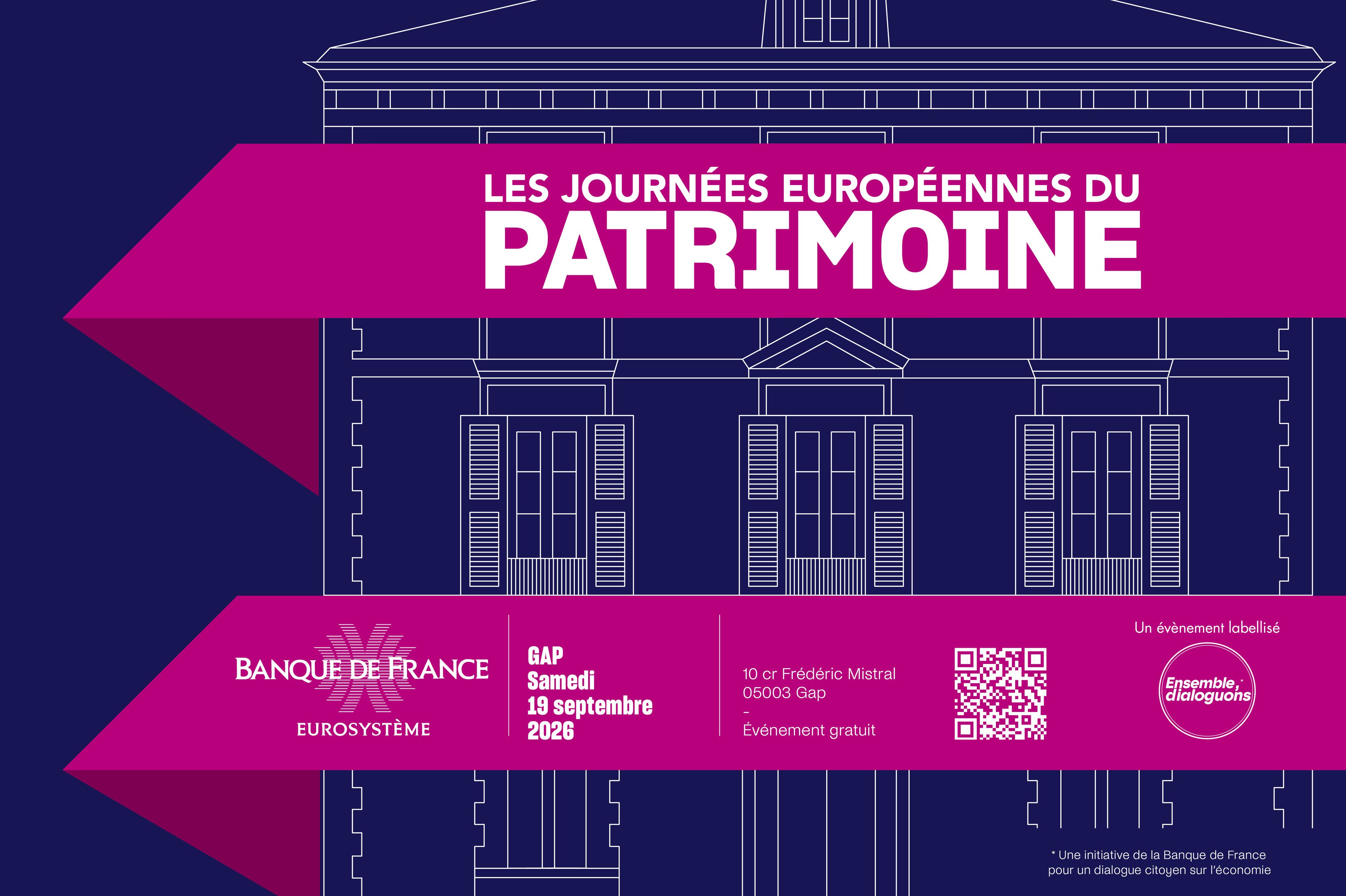 Venez découvrir la Banque de France à Gap lors des Journées du Patrimoine