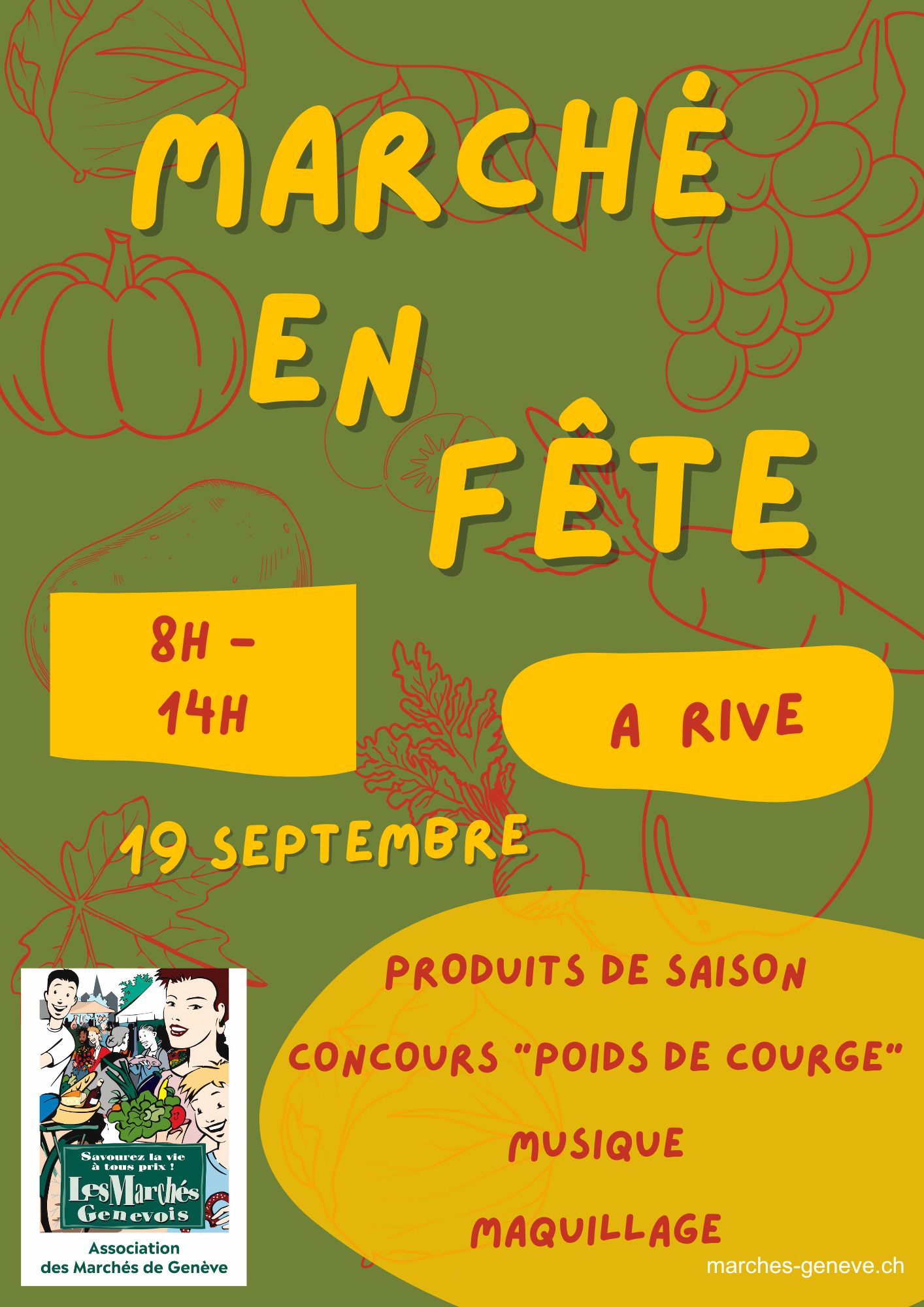 Animations et musique au marché Helvétique