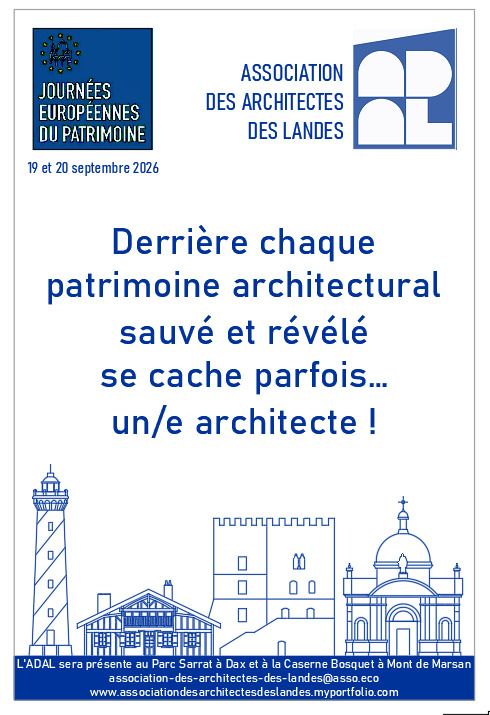 Projection : présentation de projets de sauvegarde de patrimoine en péril réalisés par des architectes landais sur le territoire landais