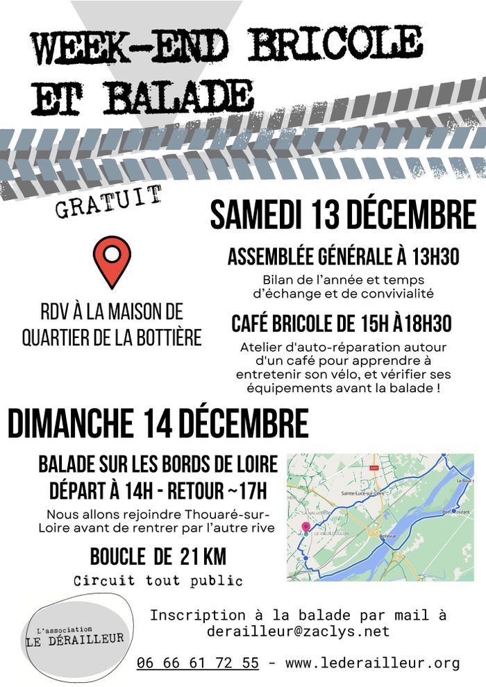 Week-end bricole et balade du Dérailleur