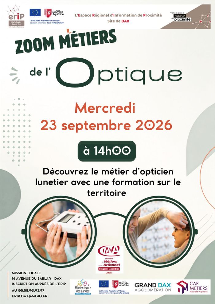 Découverte du métier et de la formation d'opticien lunetier