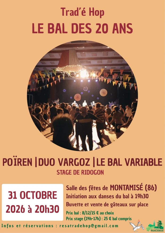 Affiche — Bal Trad'é Hop - les 20 ans
