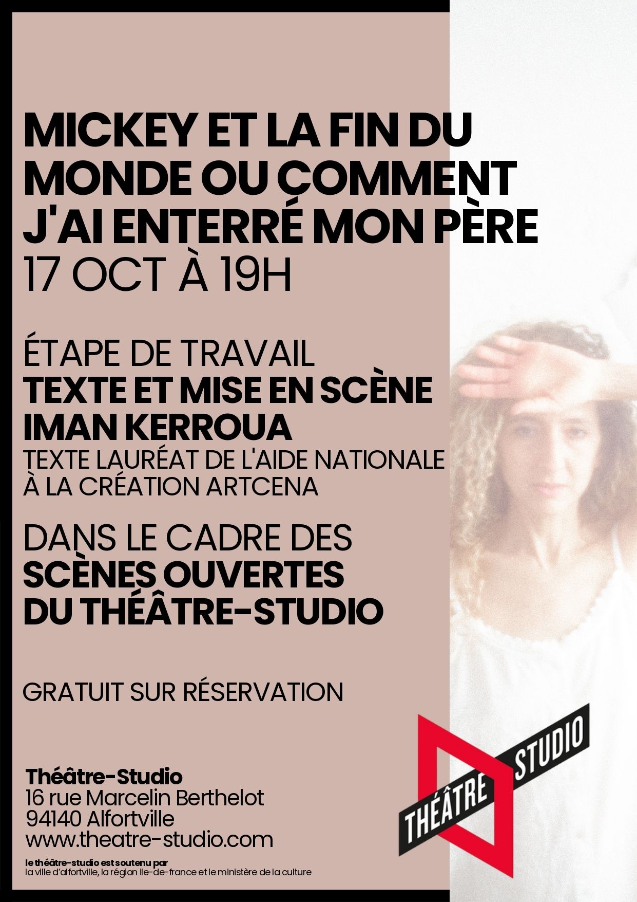 Présentation de maquette:  Mickey et la fin du monde, ou comment j’ai enterré mon père, texte lauréat ARTCENA 2025