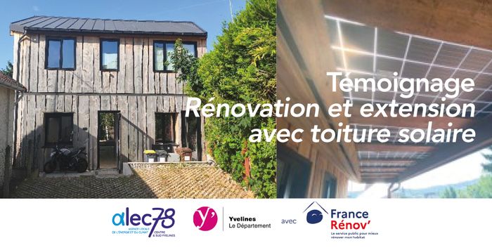Visite Maison rénovée et surélévation avec toiture solaire