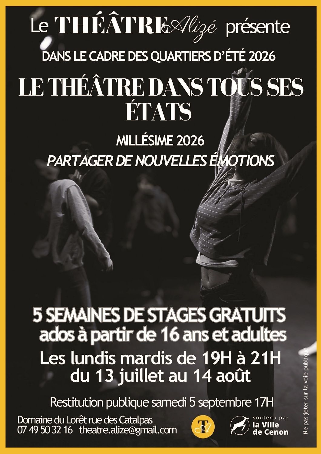 LE THÉÂTRE DANS TOUS SES ÉTATS – MILLÉSIME 2026