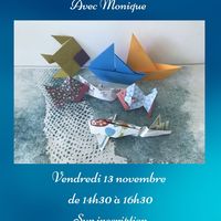 Atelier créatif origami « En mer » par Monique Fradier
