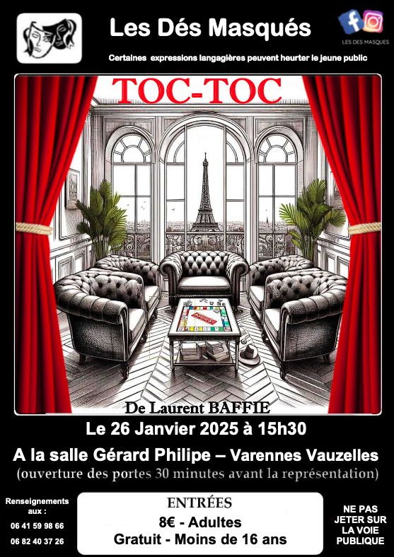 Théâtre - Toc-Toc de Laurent Baffie