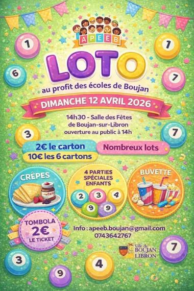 Loto organisé par l’APEEB