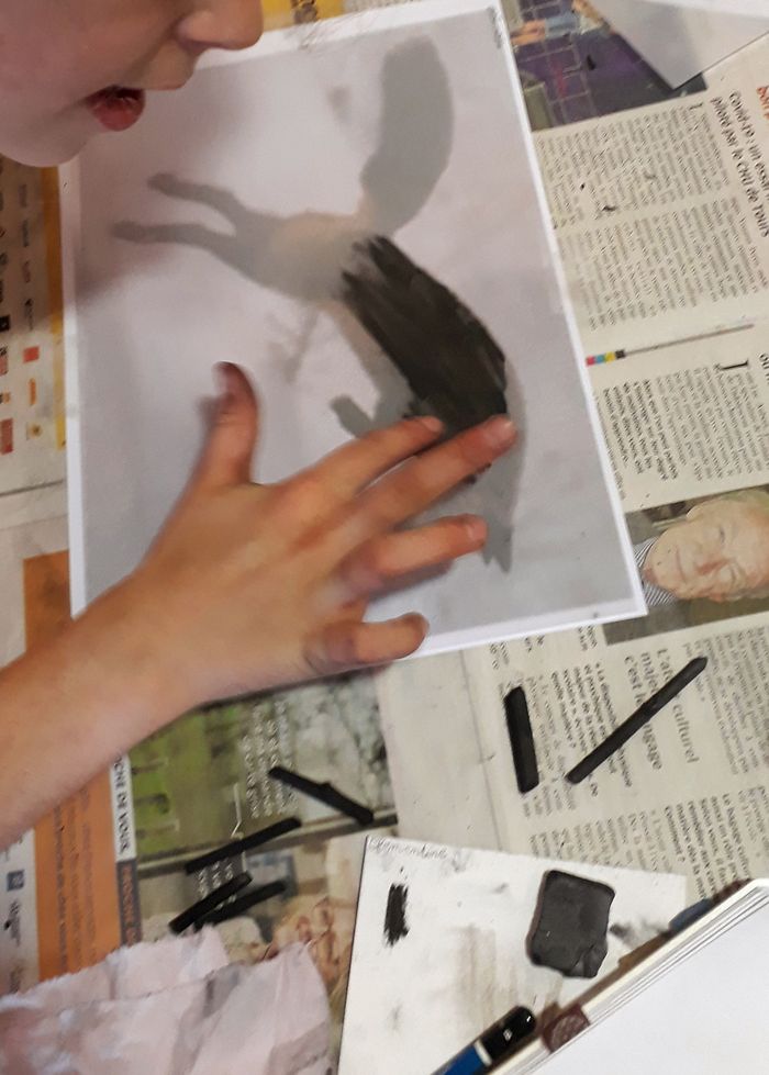 Atelier dessin au fusain