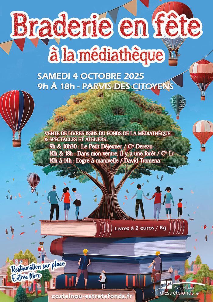 Braderie en fête à la médiathèque