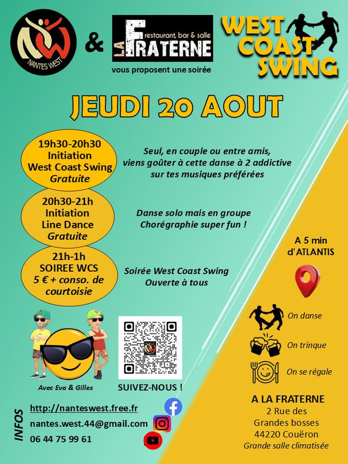 Initiations West Coast Swing & Line Dance + Soirée WCS