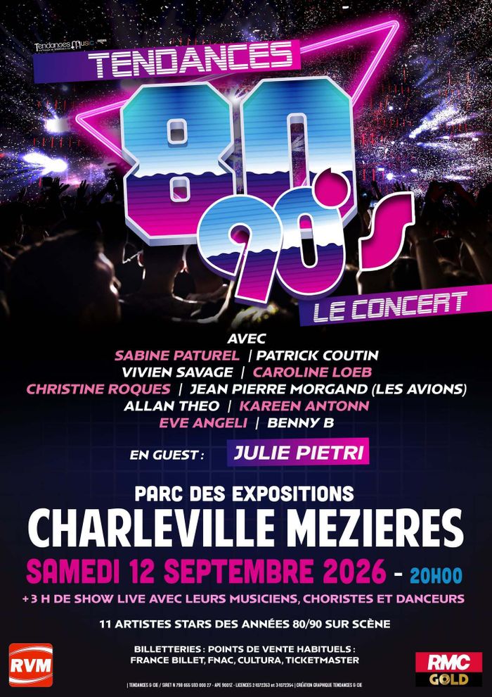 Affiche — Concert Tendances 80'90 - Agency com