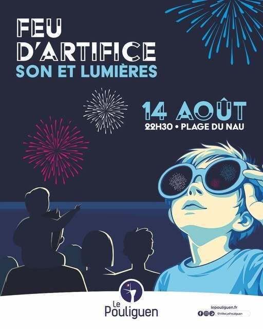 Feu d'artifice : son et lumières