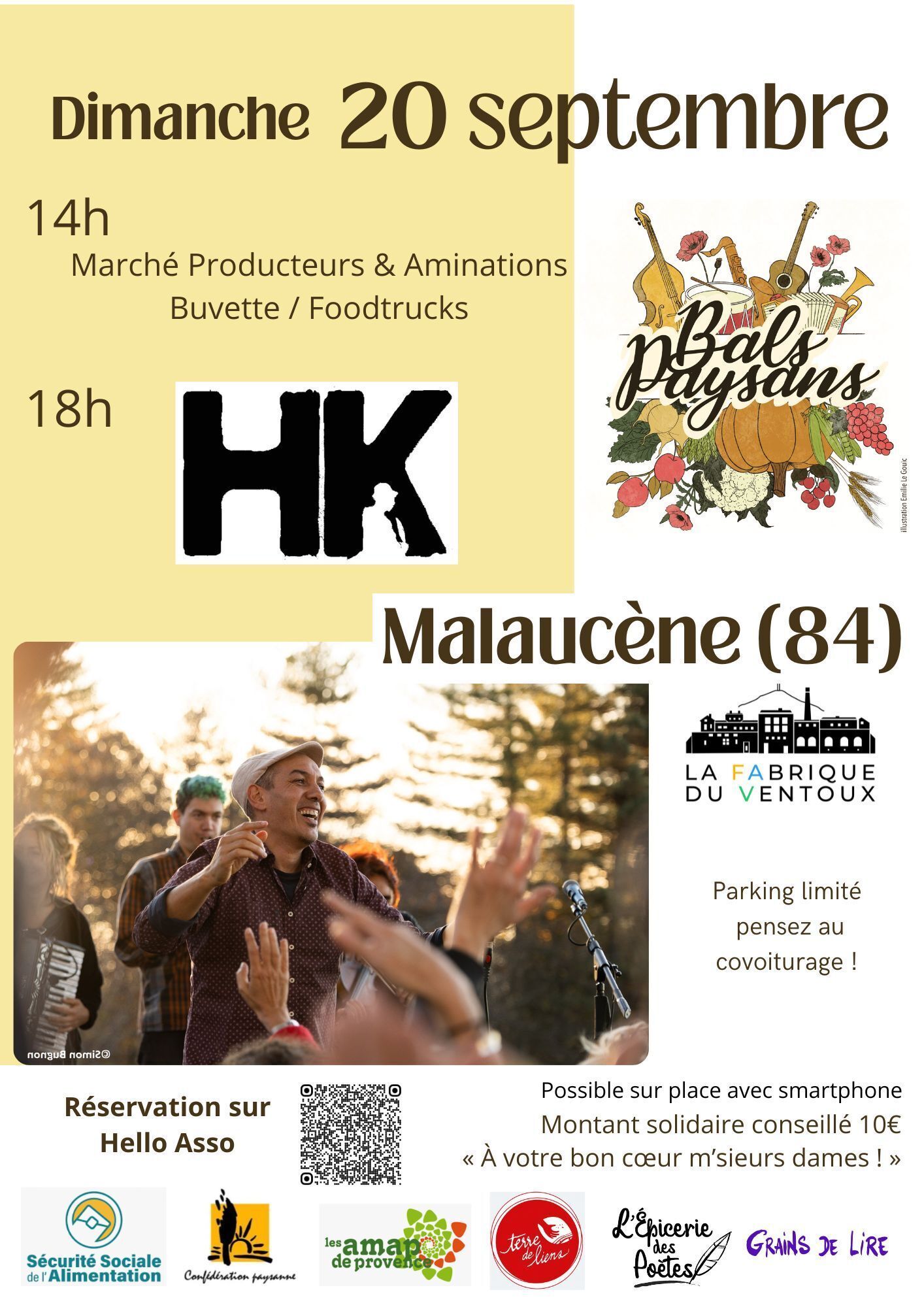 20 septembre 2026 - Bal paysan avec HK à Malaucène (84)