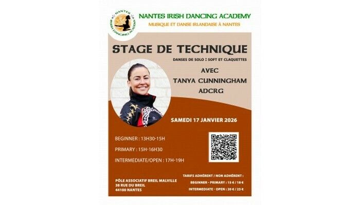 Stages de danse irlandaise avec Nantes Irish Dancing Academy