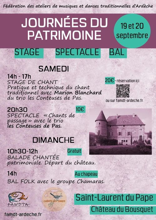 Balade chantée et bal avec Chamaras