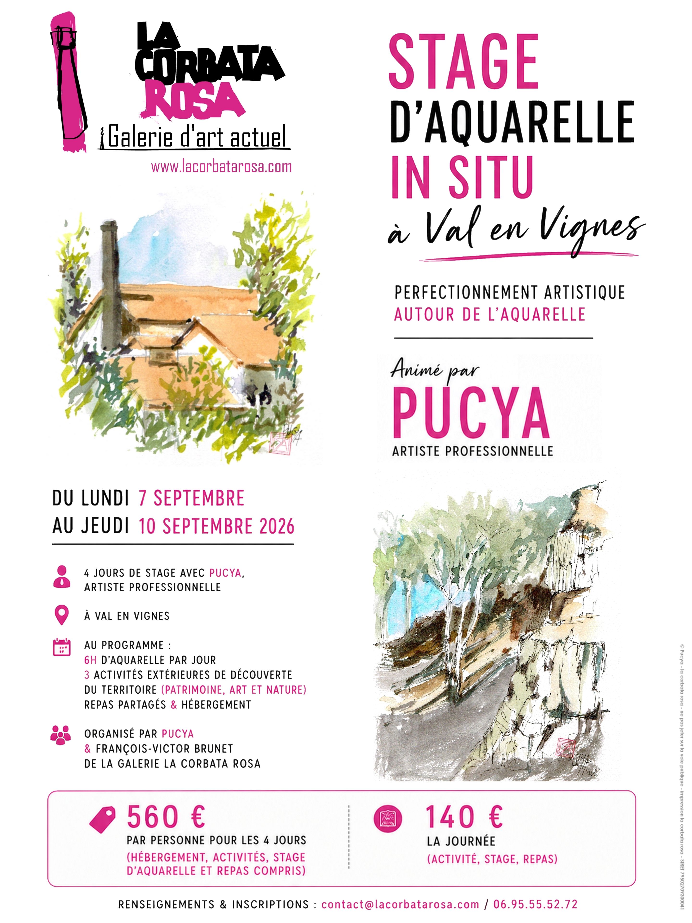 Stage d'aquarelle avec Pucya