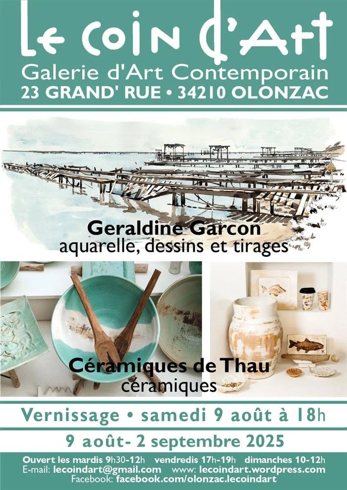 Expo de Géraldine Garcon et Céramiques de Thau