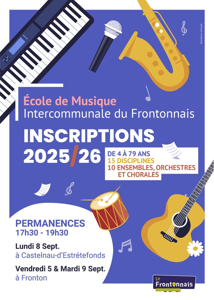 Rentrée 2025/2026 | Inscriptions à l'École de Musique Intercommunale du Frontonnais