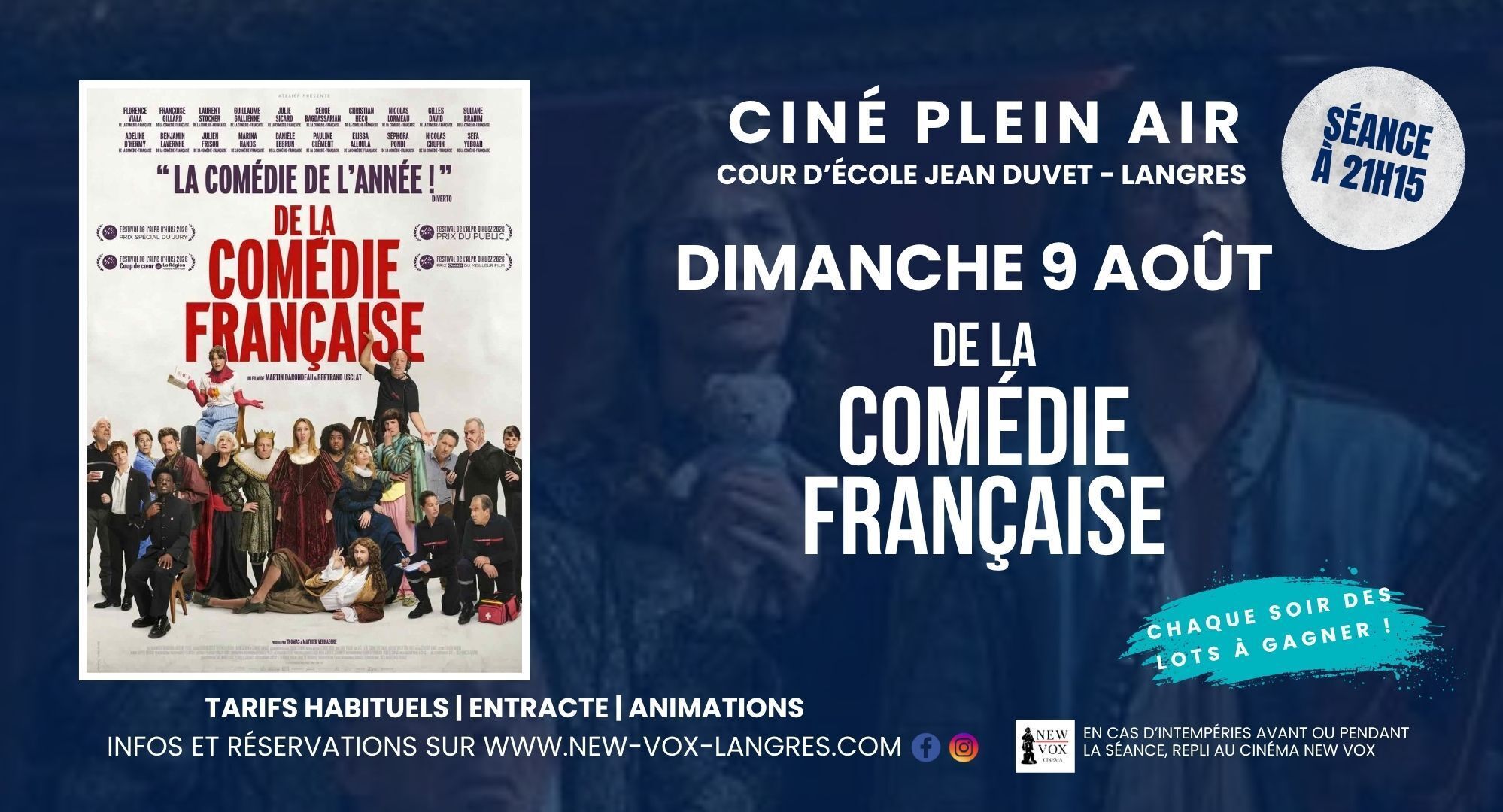 Ciné Plein Air : "De la comédie Française"