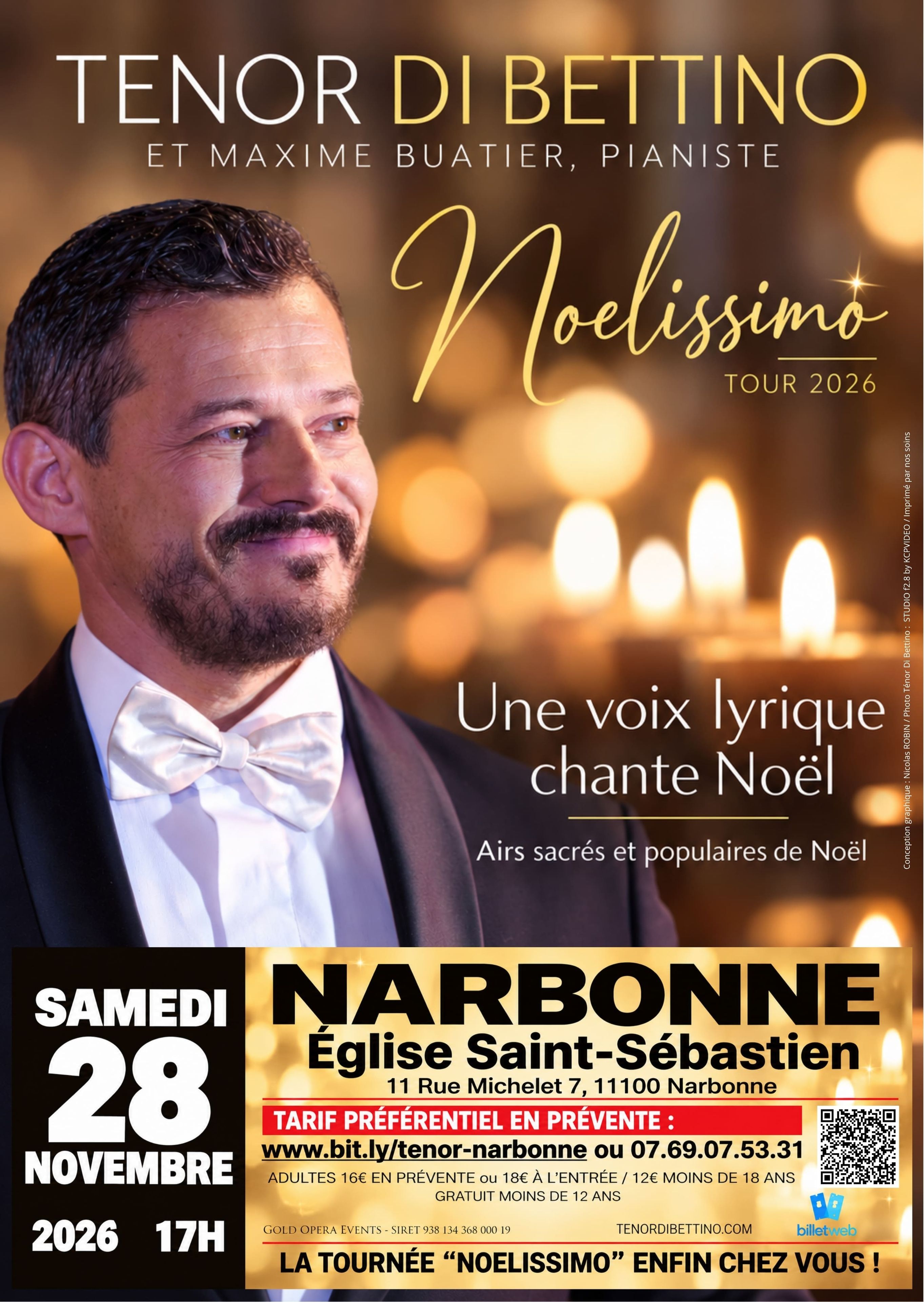 Concert de Noël "Noelissimo" du Ténor Di Bettino