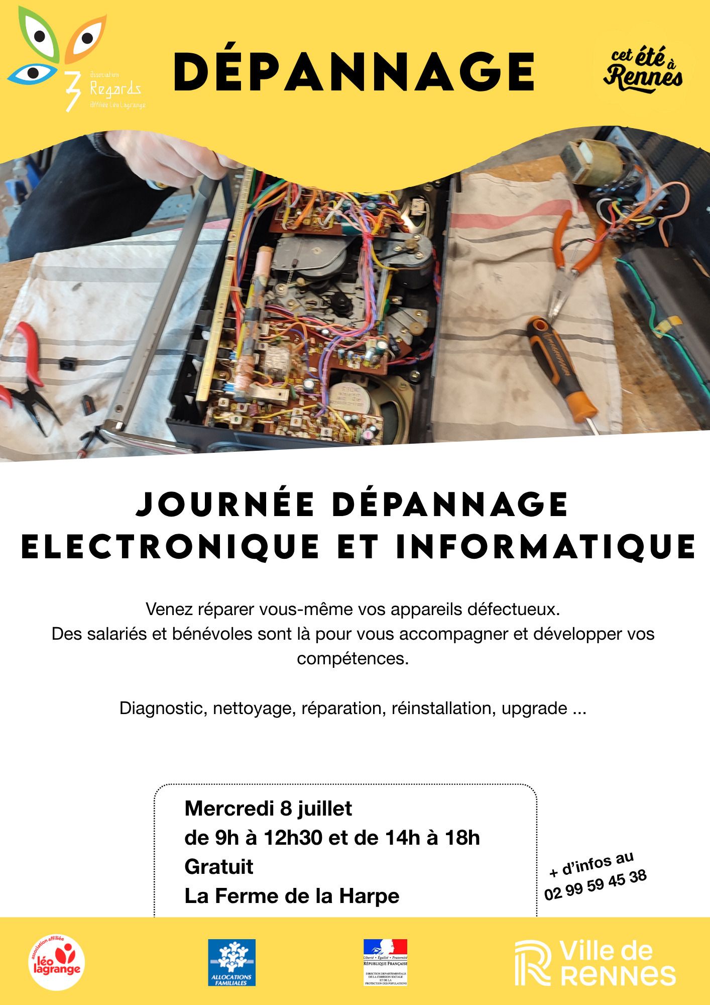 Venez  apprendre à réparer vous-même vos appareils électriques, électroniques et informatiques défectueux.
