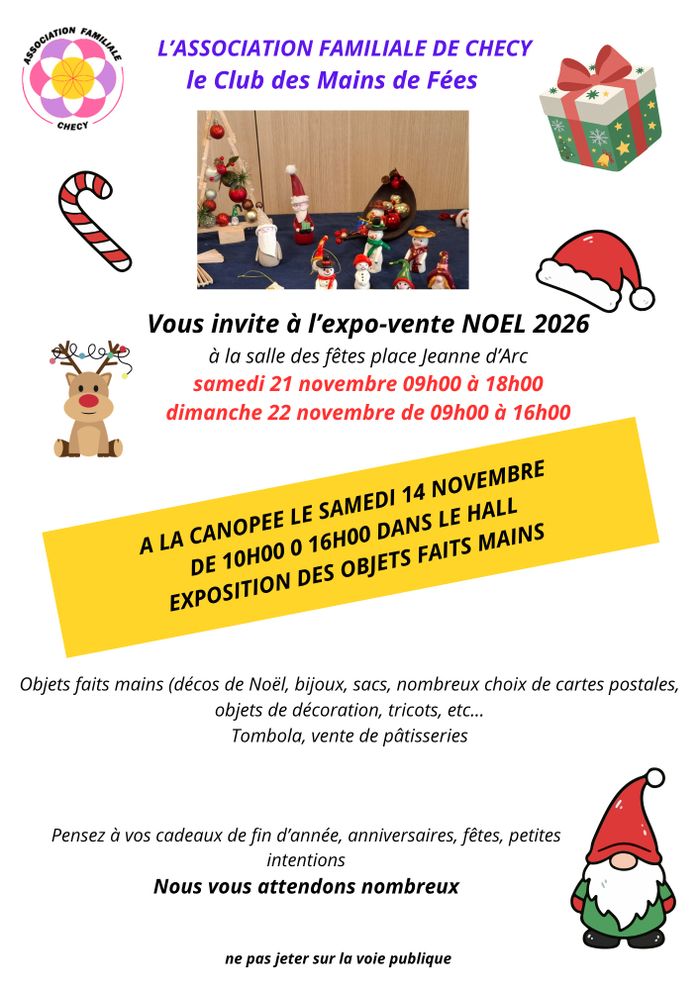 VENTE DU CLUB DES MAINS DE FEES