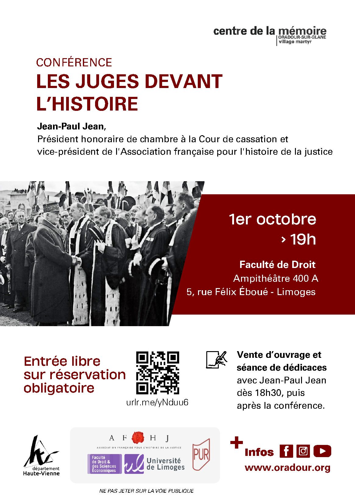 LES JUGES DEVANT L’HISTOIRE