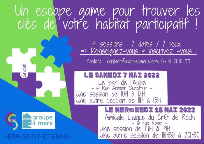 (atelier) ESCAPE GAME pour l'Habitat Participatif