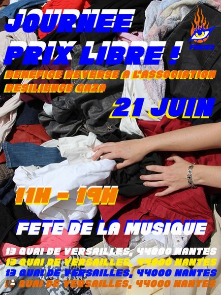 Vente de vêtements à prix libre