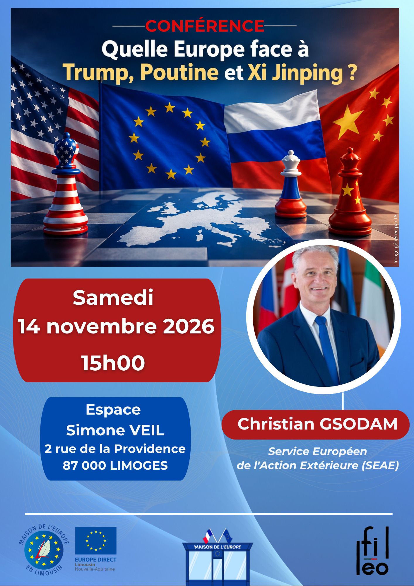 Conference "What Europe in the Face of Trump, Putin and Xi Jinping?"