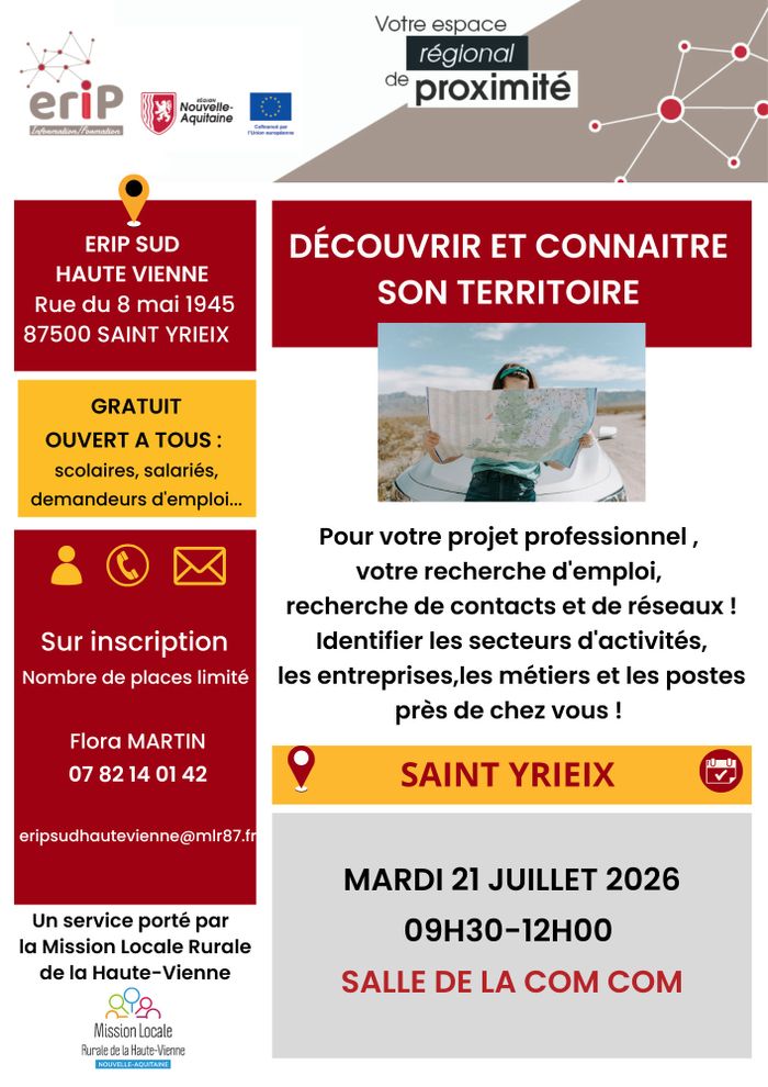Pour mieux connaître son territoire, y travailler et s'y former