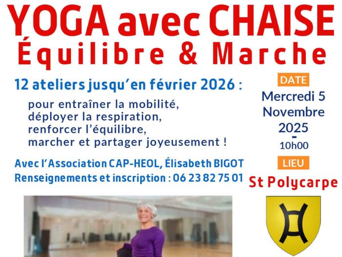 Atelier yoga sur chaise pour seniors