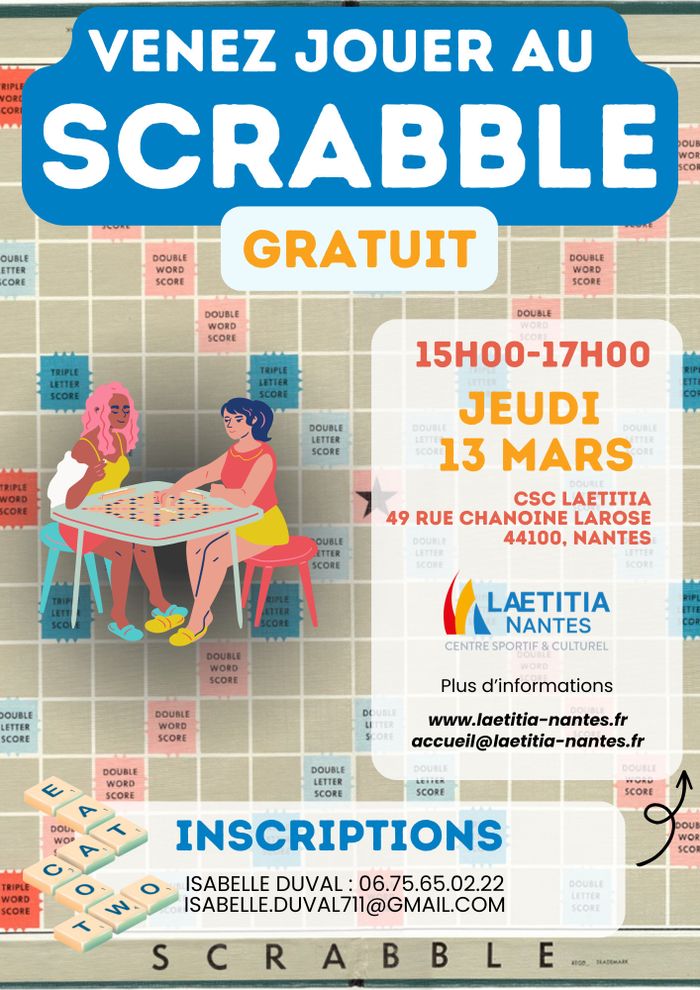 Scrabble party : Jeudi 13 mars 2025