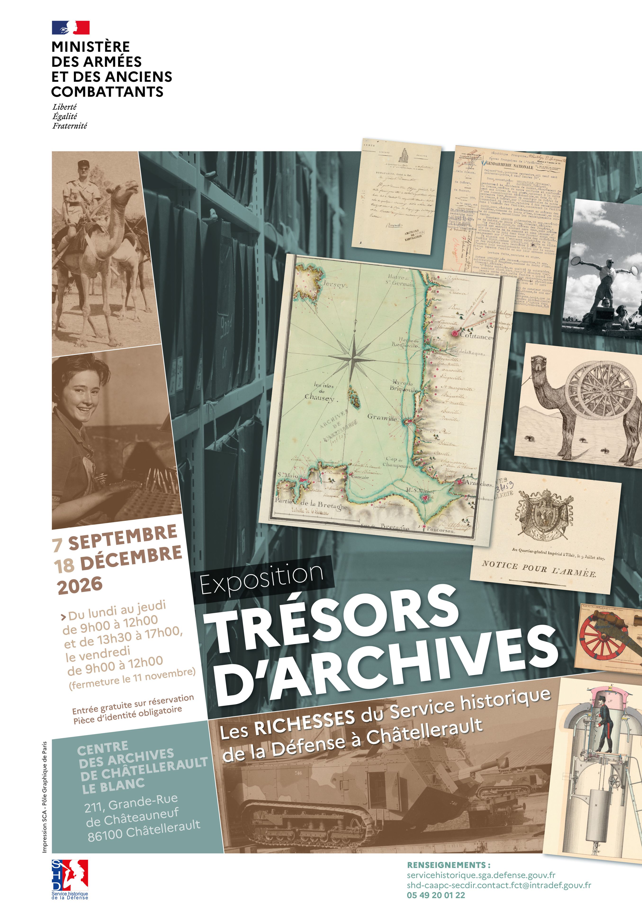 Exposition Trésors d'archives. Les richesses du Service historique de la Défense à Châtellerault