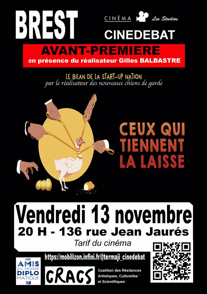 Avant première du film Ceux qui tiennent la laisse  en présence de son réalisateur Gilles BALBASTRE