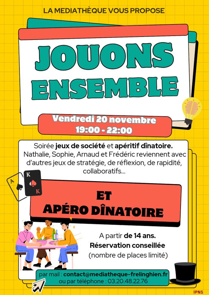 Soirée jeux de société ados-adultes