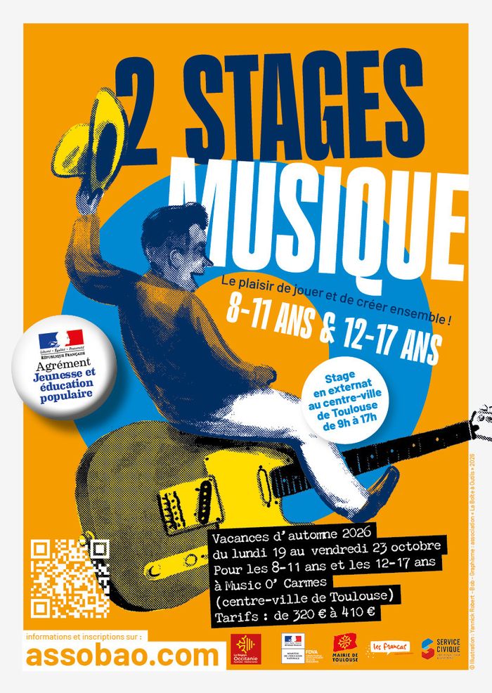 Stage musique ado à Toulouse octobre 2026