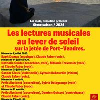Lectures musicales au lever de soleil à Port-Vendres