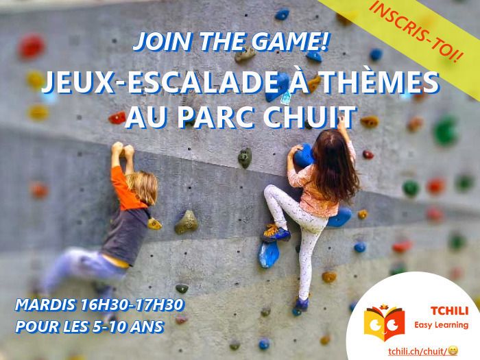 Cours Jeux-Escalade à Thèmes pour les 5-10 ans au parc Chuit - Sessions d'automne 16h30