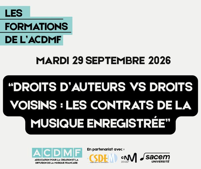 Affiche — Droits d'auteur VS droits voisins : les contrats de la musique enregistrée